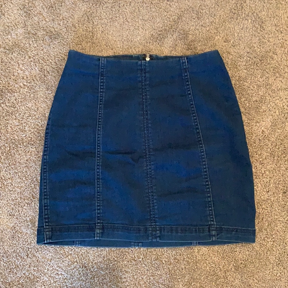 Free People Jean Skirt